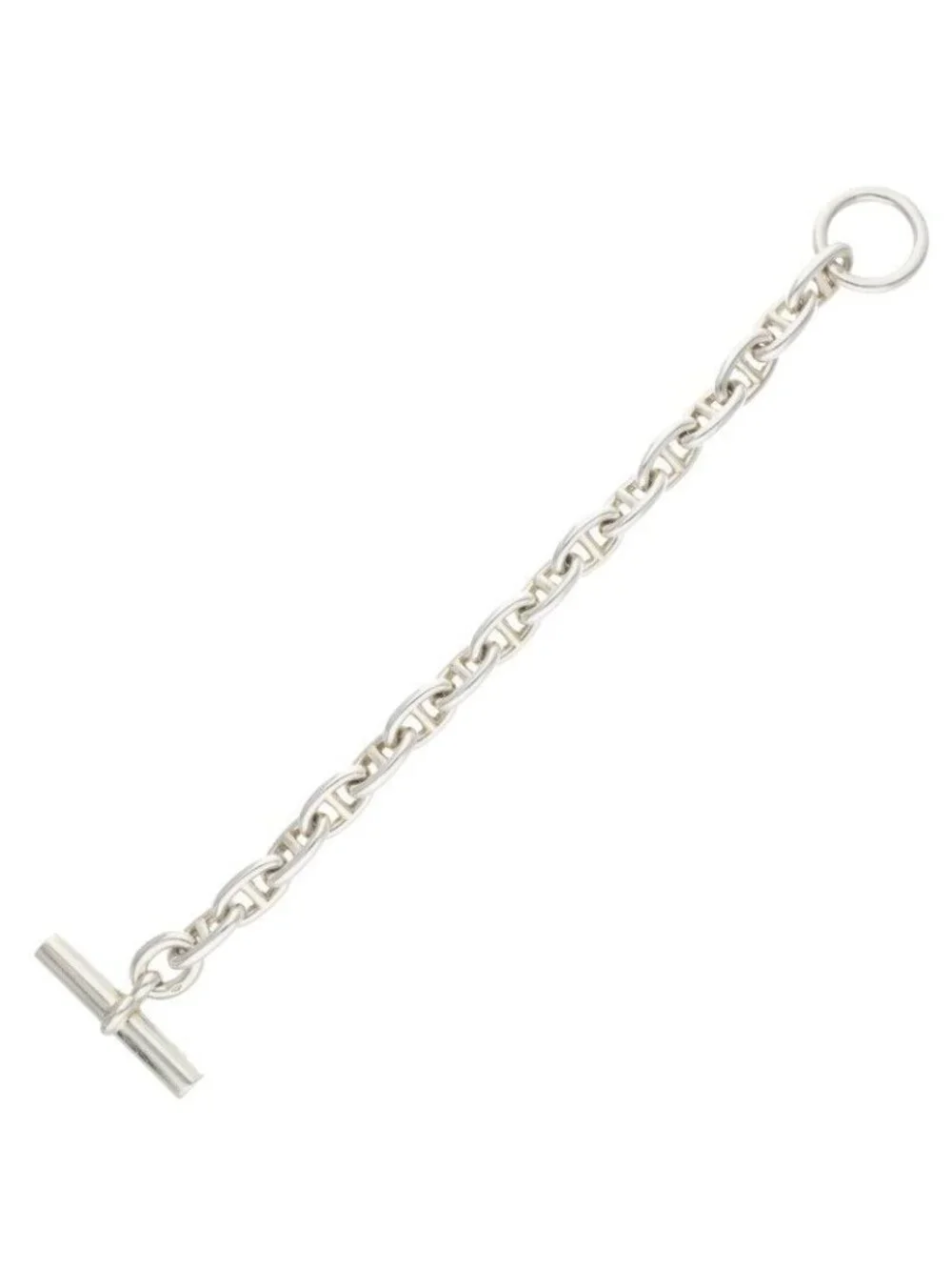 Hermes Chaine D'ancre MM Cursive Silver Bracelet